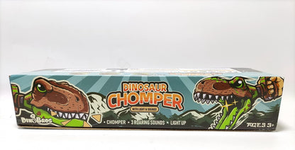 DINOBROS Dinosaur Chomper Toys for Kids with 3 Roar Sounds and Light Jurassic Dinosaurs Grabber Claw T-Rex Reacher Robot Hand Pincher Dino Snapper