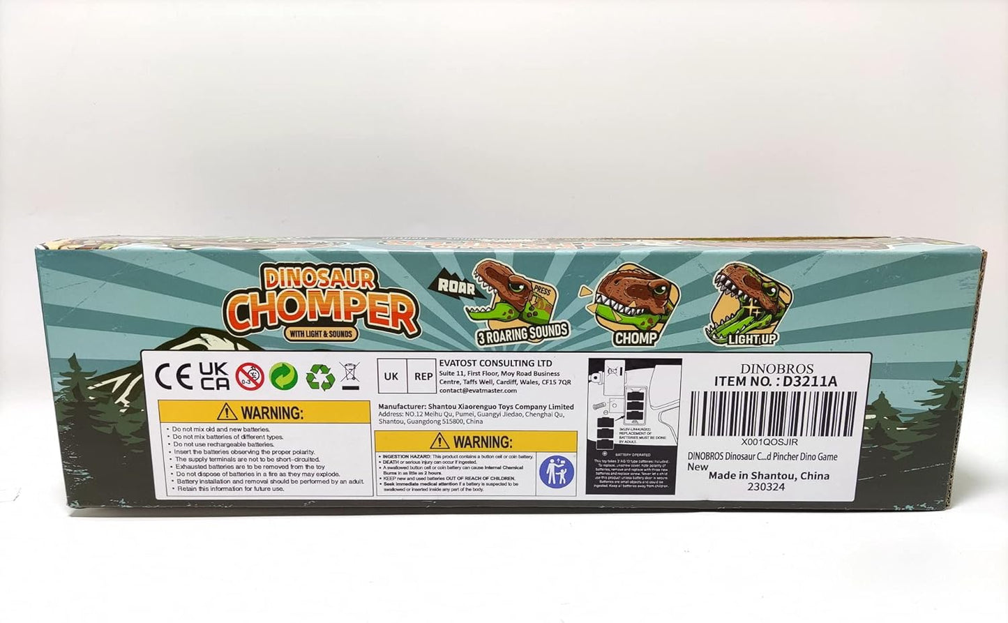 DINOBROS Dinosaur Chomper Toys for Kids with 3 Roar Sounds and Light Jurassic Dinosaurs Grabber Claw T-Rex Reacher Robot Hand Pincher Dino Snapper